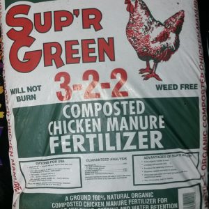 Sup’R Green 3-2-2 Organic Composted Chicken Manure Fertilizer