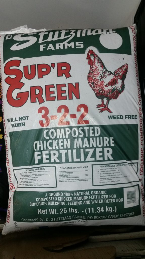 Sup'R Green 3-2-2 Organic Composted Chicken Manure Fertilizer - Cully